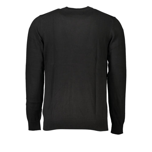 Calvin Klein Sleek Long Sleeve Crew Neck Sweater with Logo Calvin Klein Black