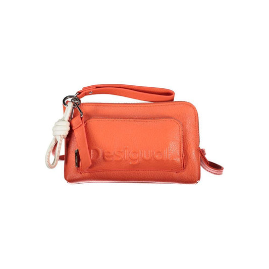Desigual Pink Polyethylene Handbag Desigual Tomato