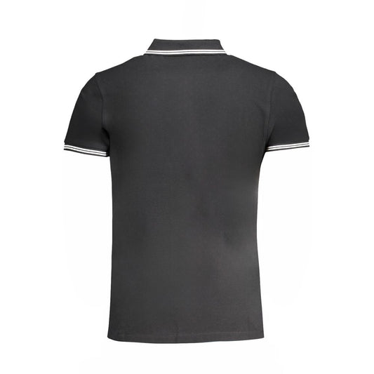 Cavalli Class Black Cotton Polo Shirt Cavalli Class Dark Slate Gray