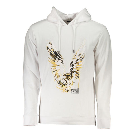 Cavalli Class White Cotton Men Sweater