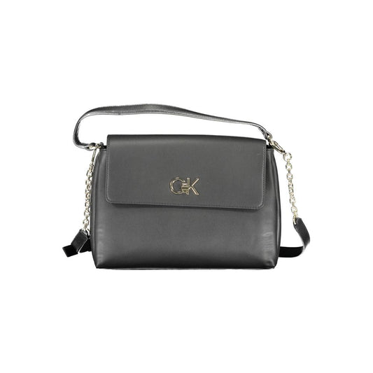 Calvin Klein Black Polyester Women Handbag Calvin Klein Dim Gray