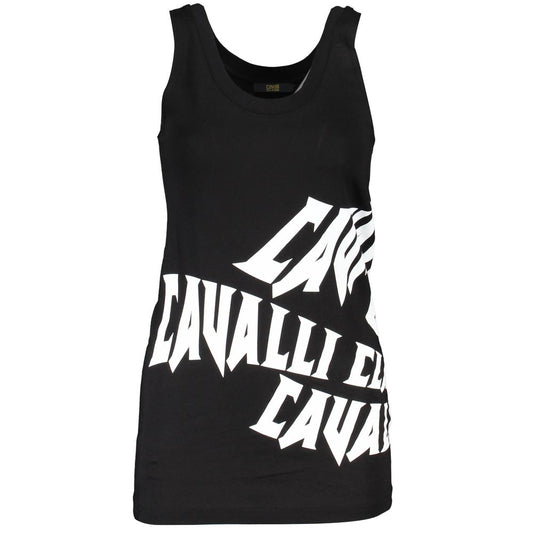 Cavalli Class Black Cotton Women Top Cavalli Class Black
