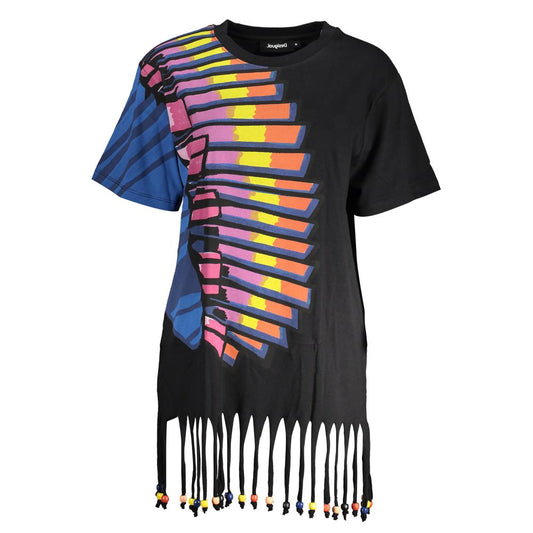 Desigual Black Cotton Women Dress Desigual Dark Slate Gray