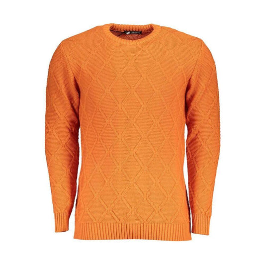 U.S. Grand Polo Orange Diamond Pattern Crew Neck Sweater