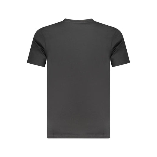 Cavalli Class Black Cotton Men T-Shirt Cavalli Class Dark Slate Gray