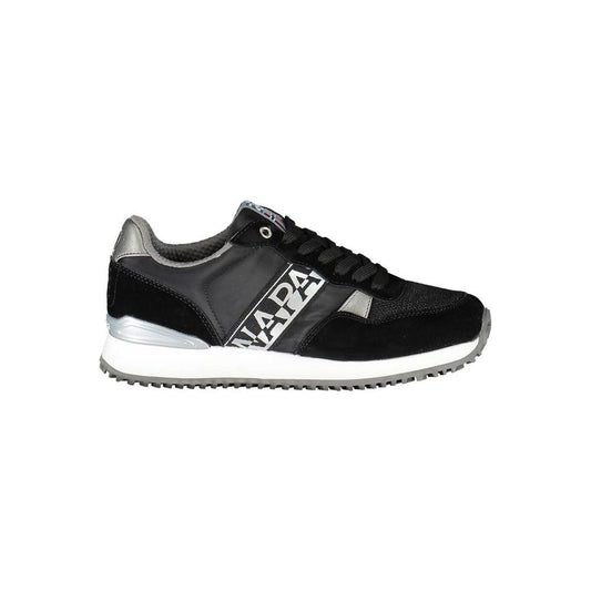 Napapijri Black Polyester Women Sneaker Napapijri Dark Slate Gray