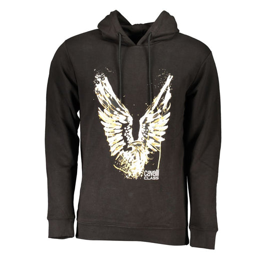 Cavalli Class Black Cotton Men Sweater Cavalli Class Dark Slate Gray