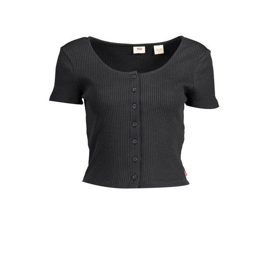 Levi's Black Cotton Women Top Levi's Dark Slate Gray