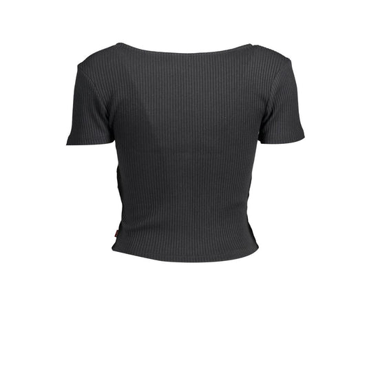 Levi's Black Cotton Women Top Levi's Dark Slate Gray