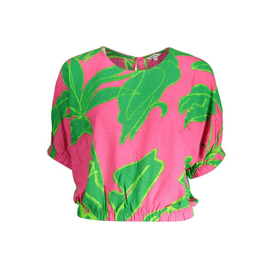 Desigual Pink Viscose Women Top Desigual Pale Violet Red