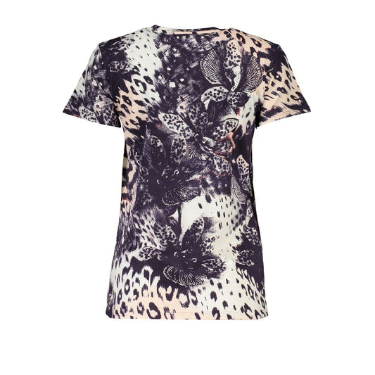 Cavalli Class Pink Cotton Tops & T-Shirt Cavalli Class Light Gray