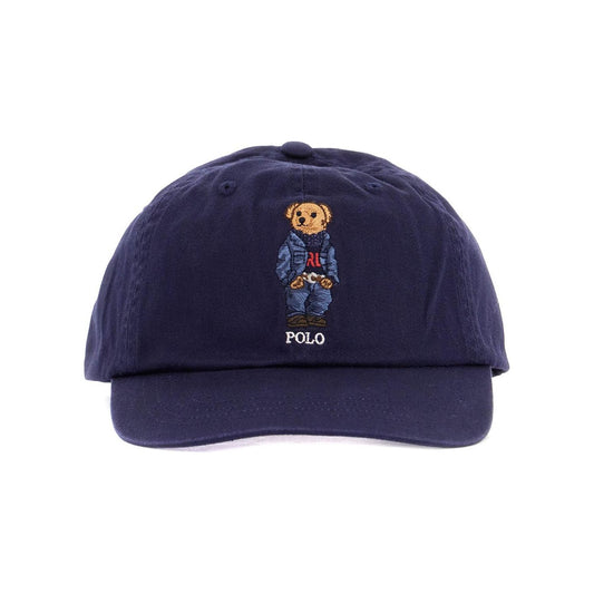 Polo Ralph Lauren navy blue cotton hat with bear embroidery Scarves Hats & Gloves Polo Ralph Lauren Dark Slate Gray