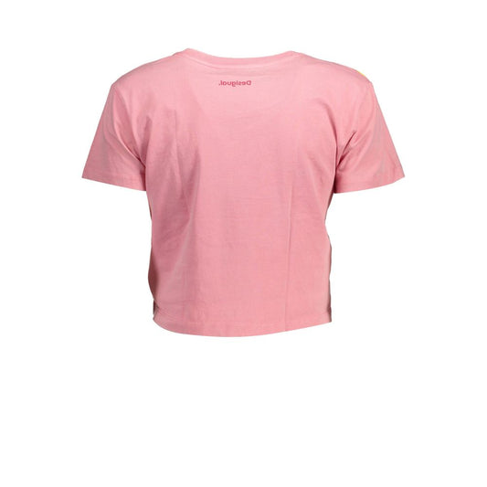 Desigual Pink Cotton Women Top Desigual Light Pink