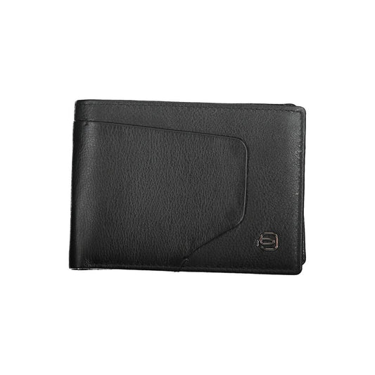 Piquadro Black Leather Mens Wallet Piquadro Dark Slate Gray