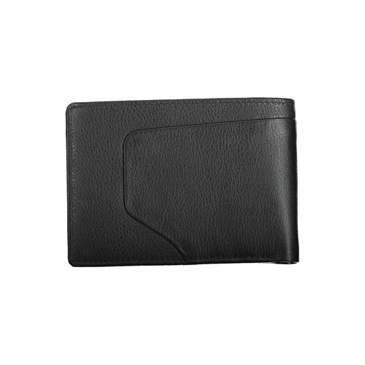 Piquadro Black Leather Mens Wallet Piquadro Dark Slate Gray