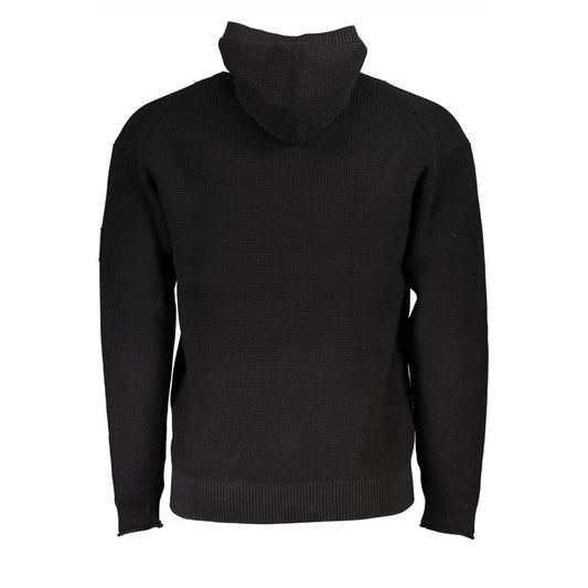Calvin Klein Sleek Cotton Hooded Sweater with Logo Detail Calvin Klein Black