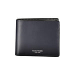 Tommy Hilfiger Elegant Blue Leather Bifold Wallet TO-27170