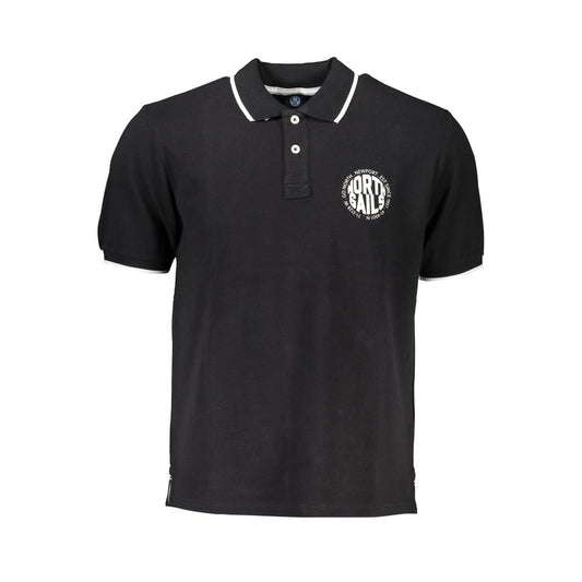 North Sails Black Cotton Polo Shirt North Sails Dark Slate Gray