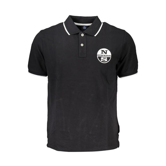 North Sails Black Cotton Polo Shirt North Sails Dark Slate Gray