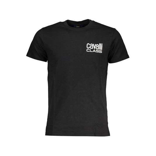 Cavalli Class Black Cotton T-Shirt Cavalli Class Dark Slate Gray