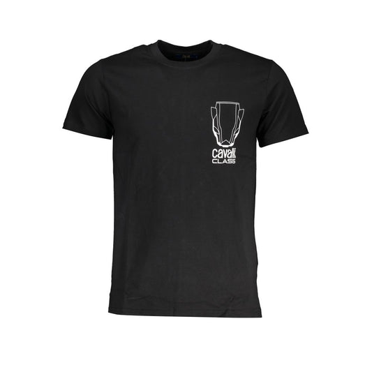 Cavalli Class Black Cotton T-Shirt Cavalli Class Dark Slate Gray