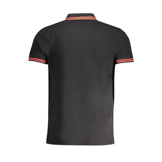 Cavalli Class Black Cotton Polo Shirt Cavalli Class Dark Slate Gray