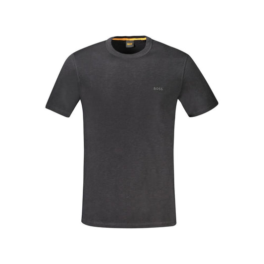 Hugo Boss Black Cotton Men T-Shirt