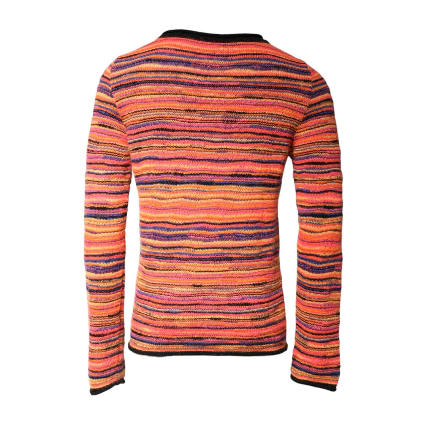 Dolce & Gabbana Multicolor Wool DGLogo Knit Pullover Sweater