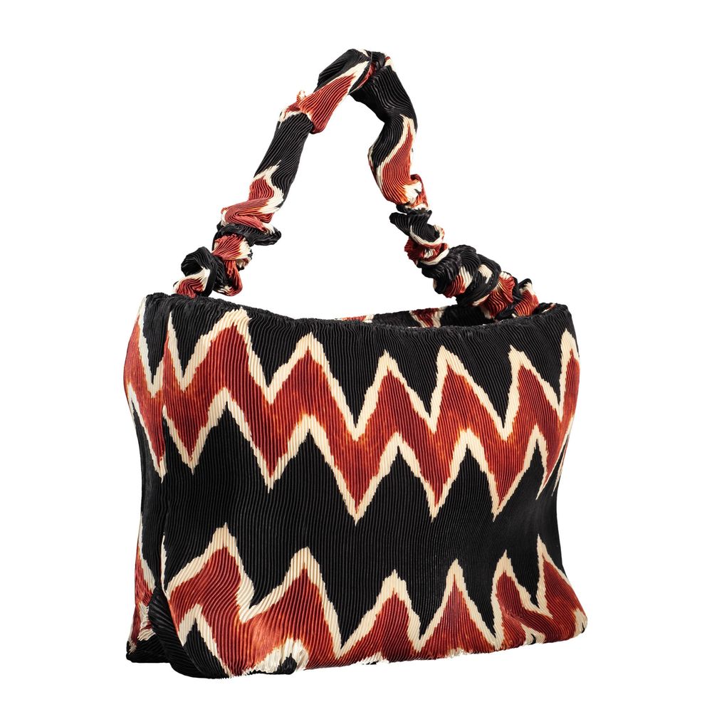 Front view with bag zipped and handles upright.