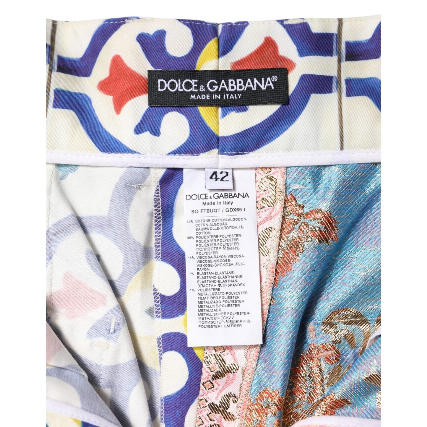 Dolce & Gabbana Multicolor High Waist Women Hot Pants Shorts