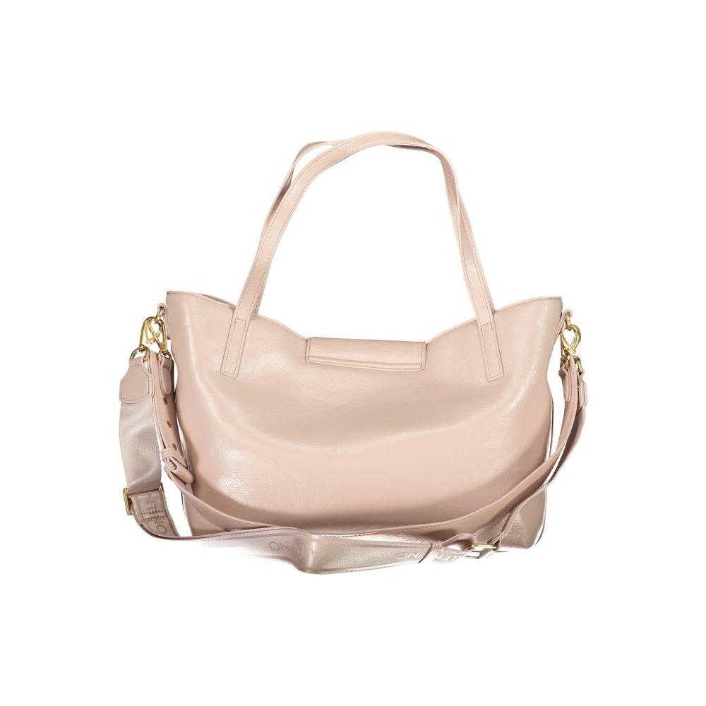 Front view with bag zipped and handles upright.