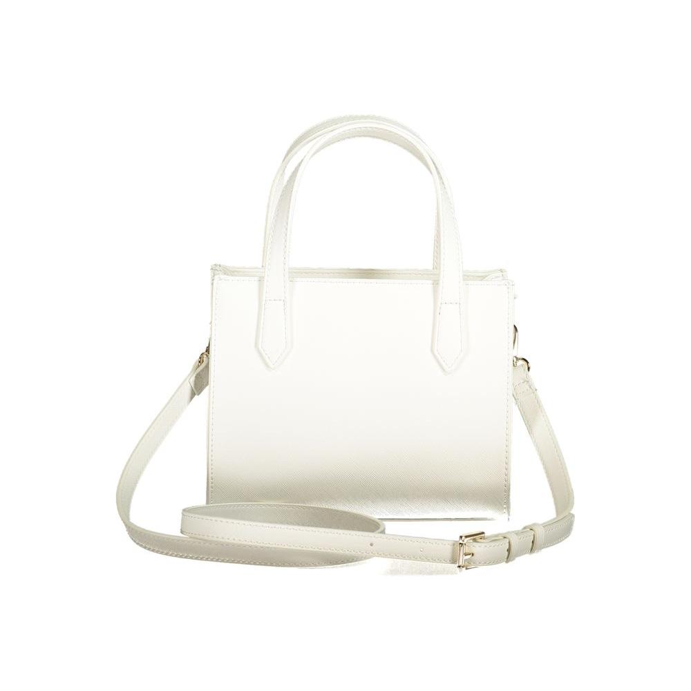 Front view with bag zipped and handles upright.