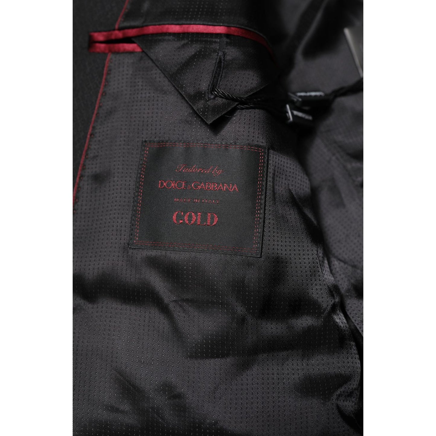 Dolce & Gabbana Black GOLD Single Breasted Suit Coat Blazer