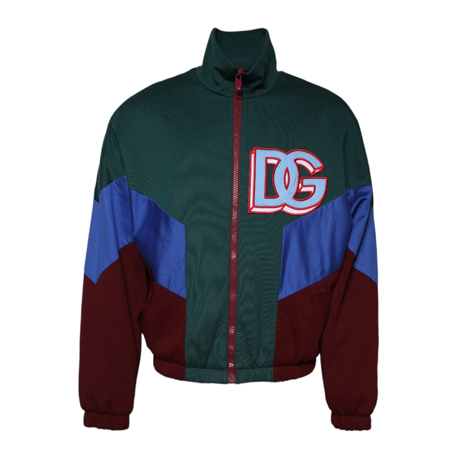 Dolce & Gabbana Multicolor Cotton Logo Full Zip Jacket