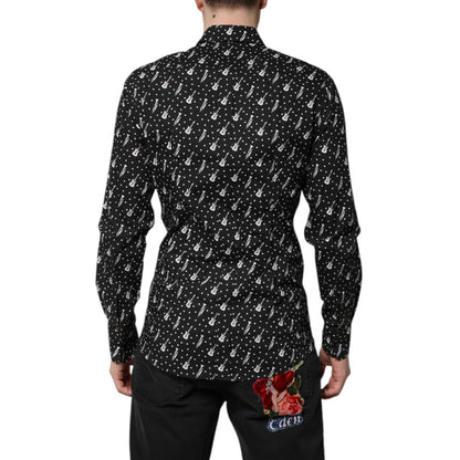 Dolce & Gabbana Black GOLD Instrument Embellished Shirt