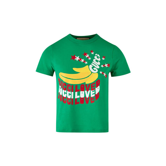 Gucci Green Cotton Logo T-Shirt
