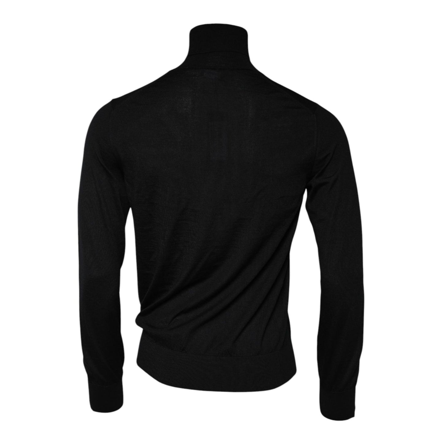 Dolce & Gabbana Black Cashmere Knitted Men Pullover Sweater