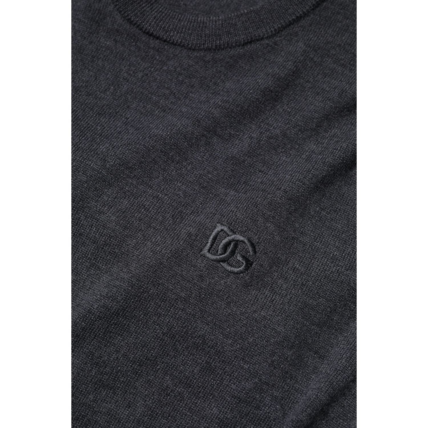 Dolce & Gabbana Gray Wool Logo Knitted Men Pullover Sweater