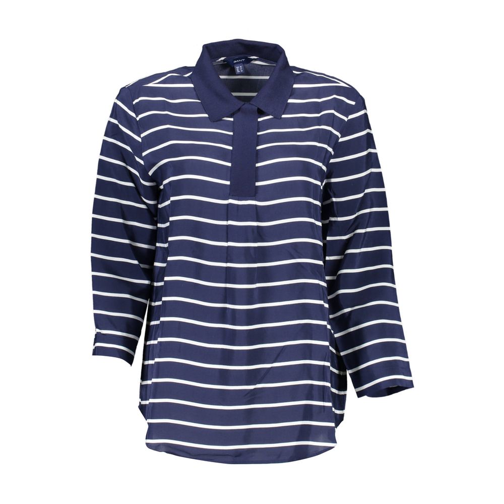 Gant Blue Viscose Polo Shirt