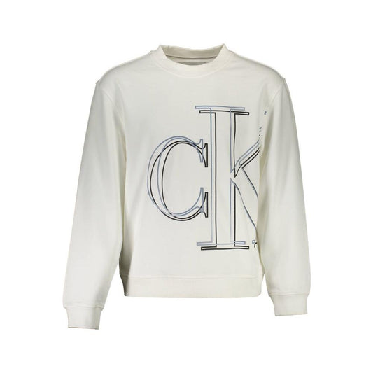 Calvin Klein White Cotton Men Sweater