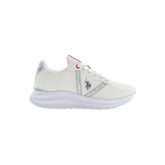 U.S. POLO ASSN. White Polyester Women Sneaker