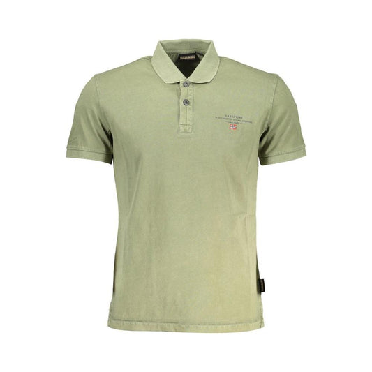 Napapijri Green Cotton Men Polo Shirt
