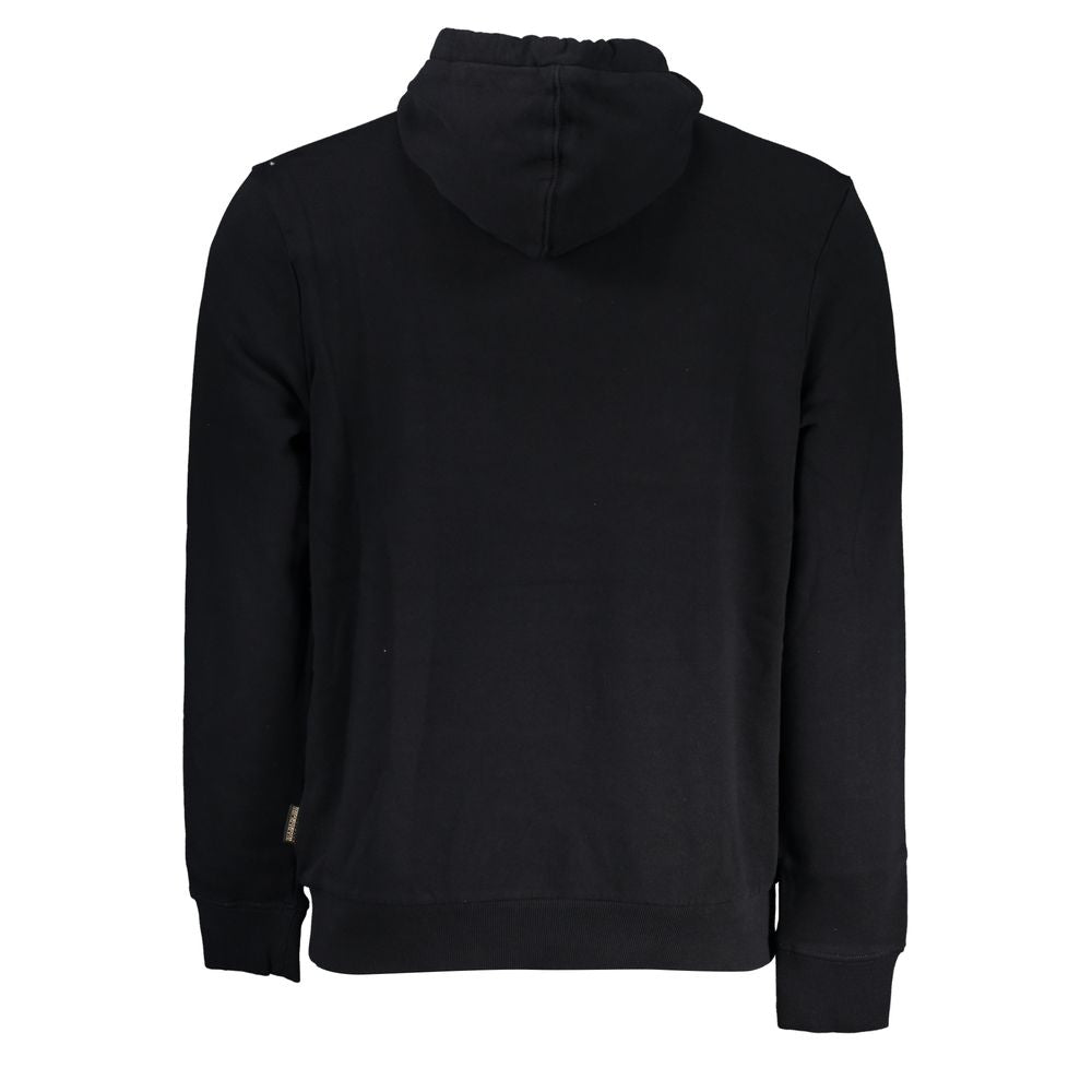 Napapijri Black Cotton Men's Hooded Sweater