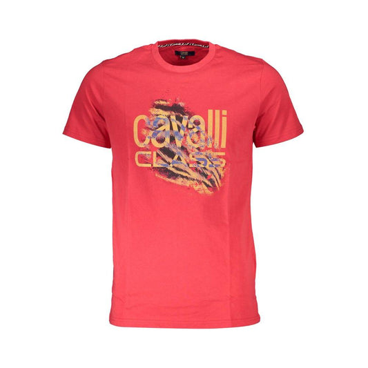 Cavalli Class Red Cotton T-Shirt