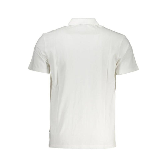 Napapijri White Cotton Men Polo Shirt