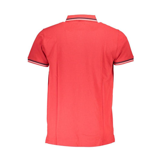 Cavalli Class Red Cotton Polo Shirt