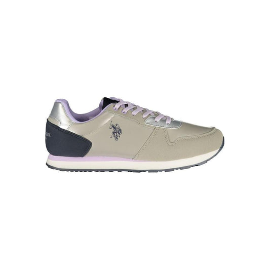 U.S. POLO ASSN. Silver Polyester Women Sneaker