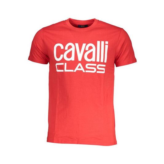 Cavalli Class Red Cotton T-Shirt