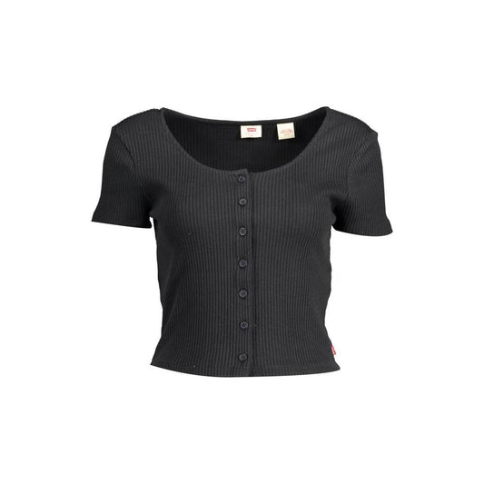 Levi's Black Cotton Women T-Shirt