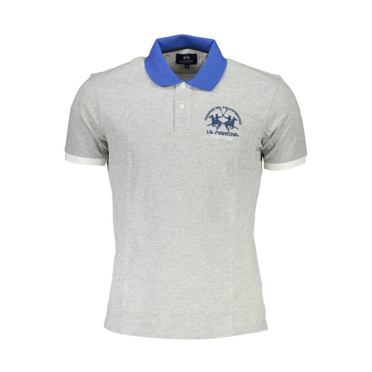 La Martina Brown Cotton Men Polo Shirt